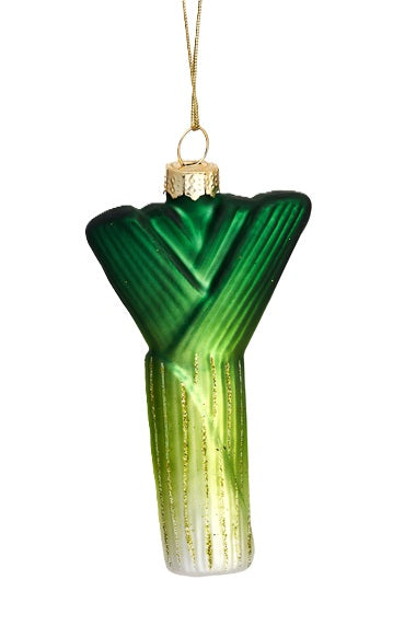 Sass & Belle 3D Glass Leek Christmas Tree Bauble