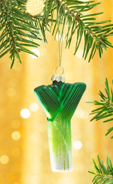 Sass & Belle 3D Glass Leek Christmas Tree Bauble