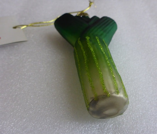 Sass & Belle 3D Glass Leek Christmas Tree Bauble