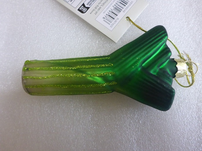 Sass & Belle 3D Glass Leek Christmas Tree Bauble