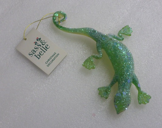 Sass & Belle 3D Glass Lizard Christmas Tree Bauble