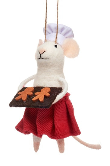 Sass & Belle Felt Hanging Christmas Tree Decoration - Mary Baker Mouse
