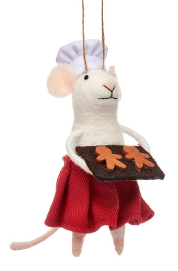 Sass & Belle Felt Hanging Christmas Tree Decoration - Mary Baker Mouse