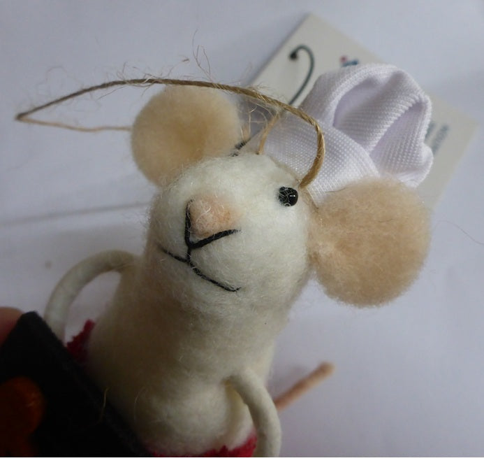 Sass & Belle Felt Hanging Christmas Tree Decoration - Mary Baker Mouse