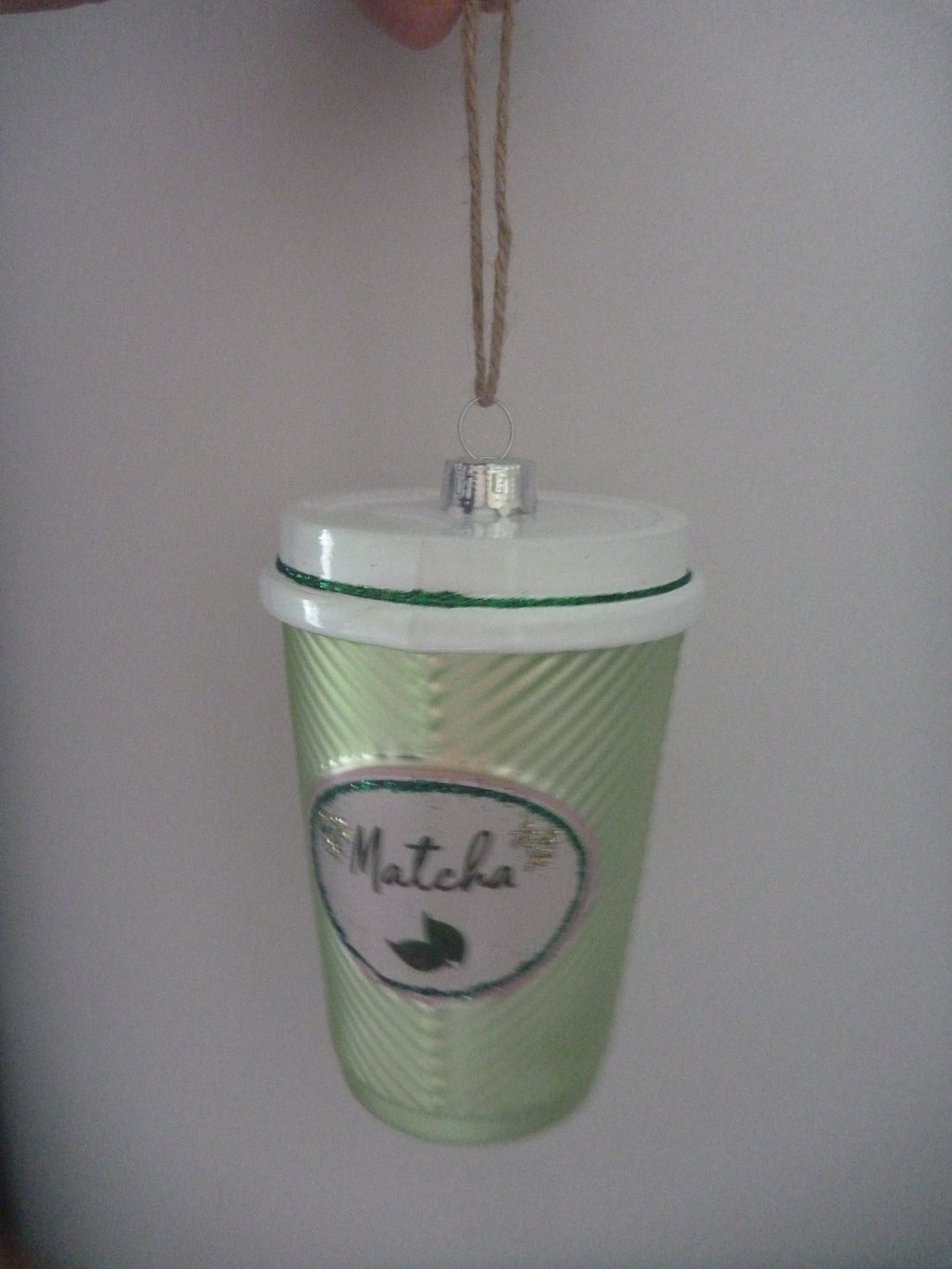 Sass & Belle Matcha Latte Glass Christmas Bauble