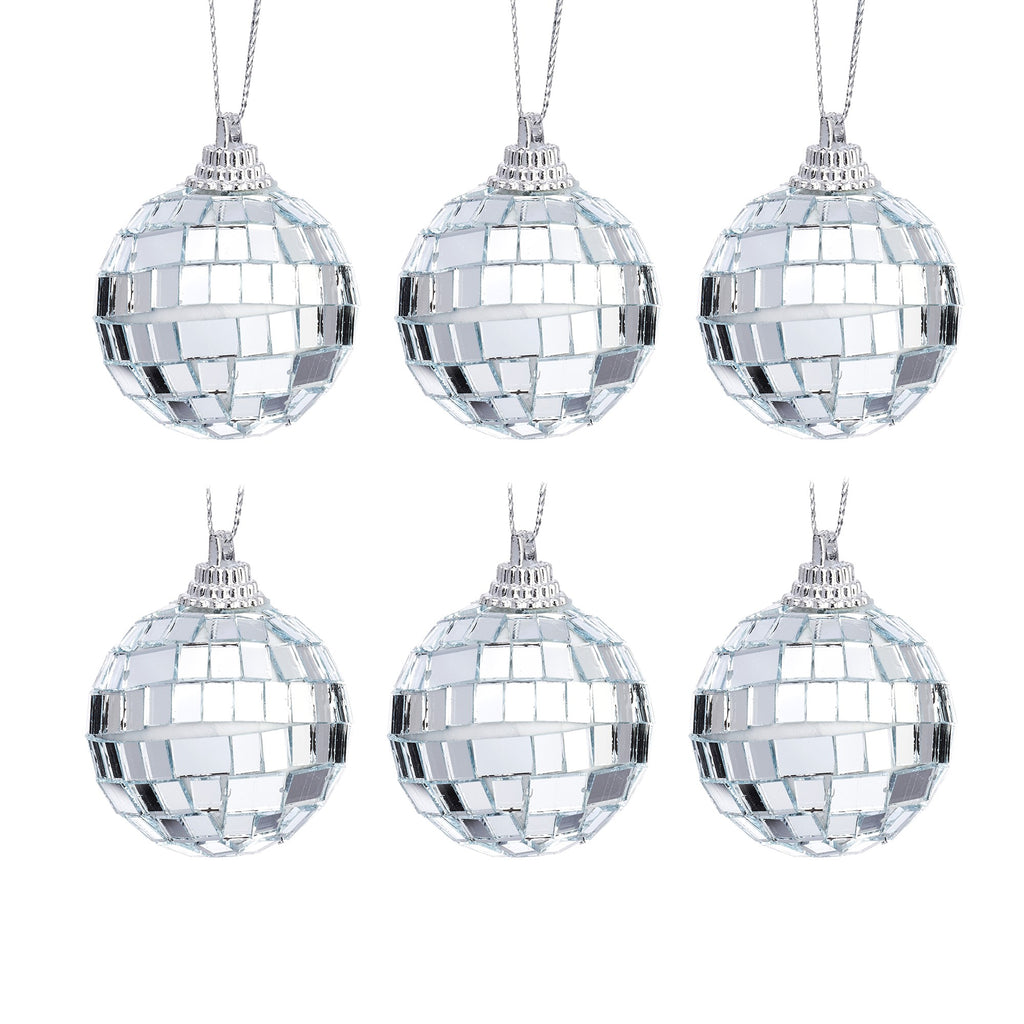 Silver Shiny Mirror Ball Bauble Christmas Tree Decoration By Sass & Belle