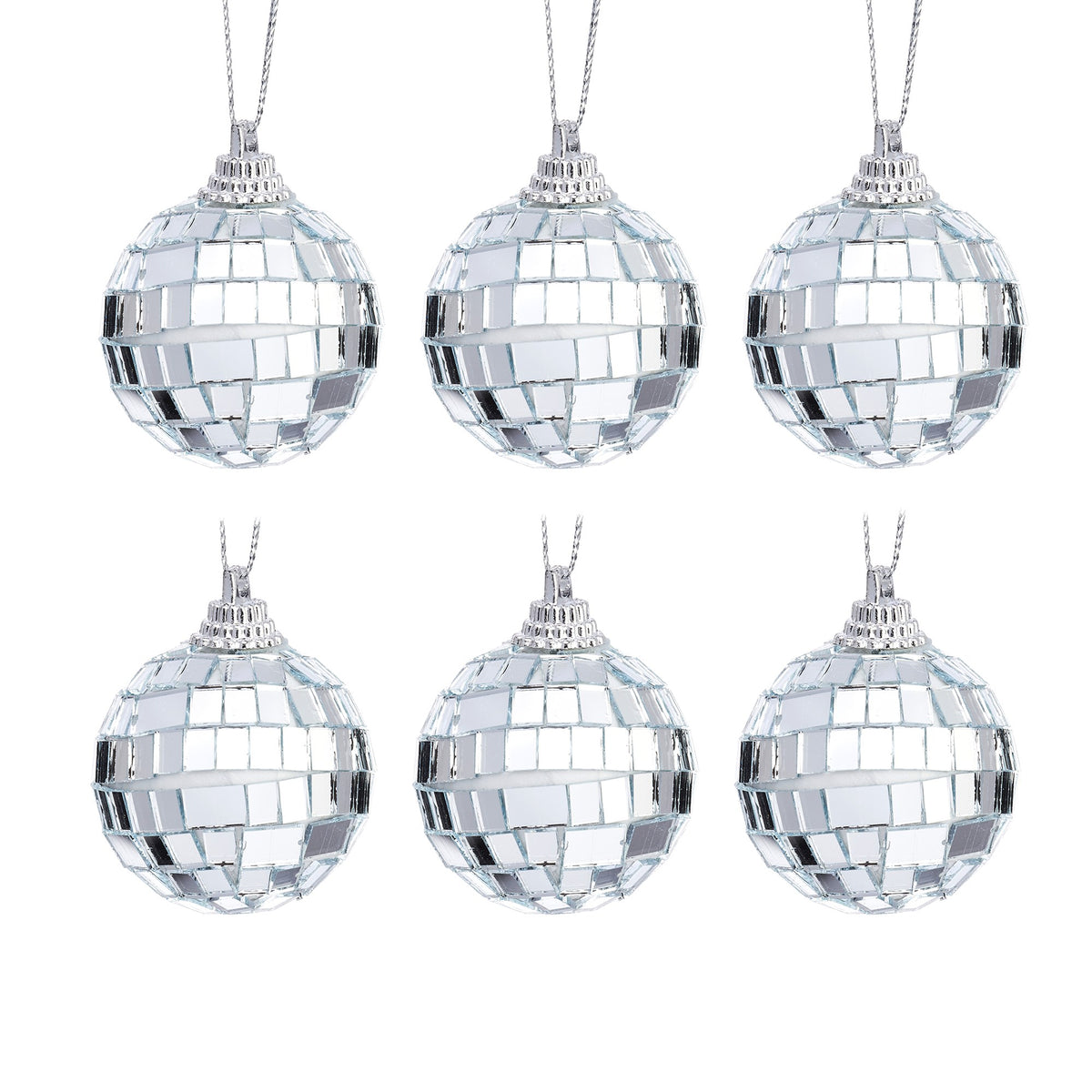 Silver Shiny Mirror Ball Bauble Christmas Tree Decoration By Sass & Belle