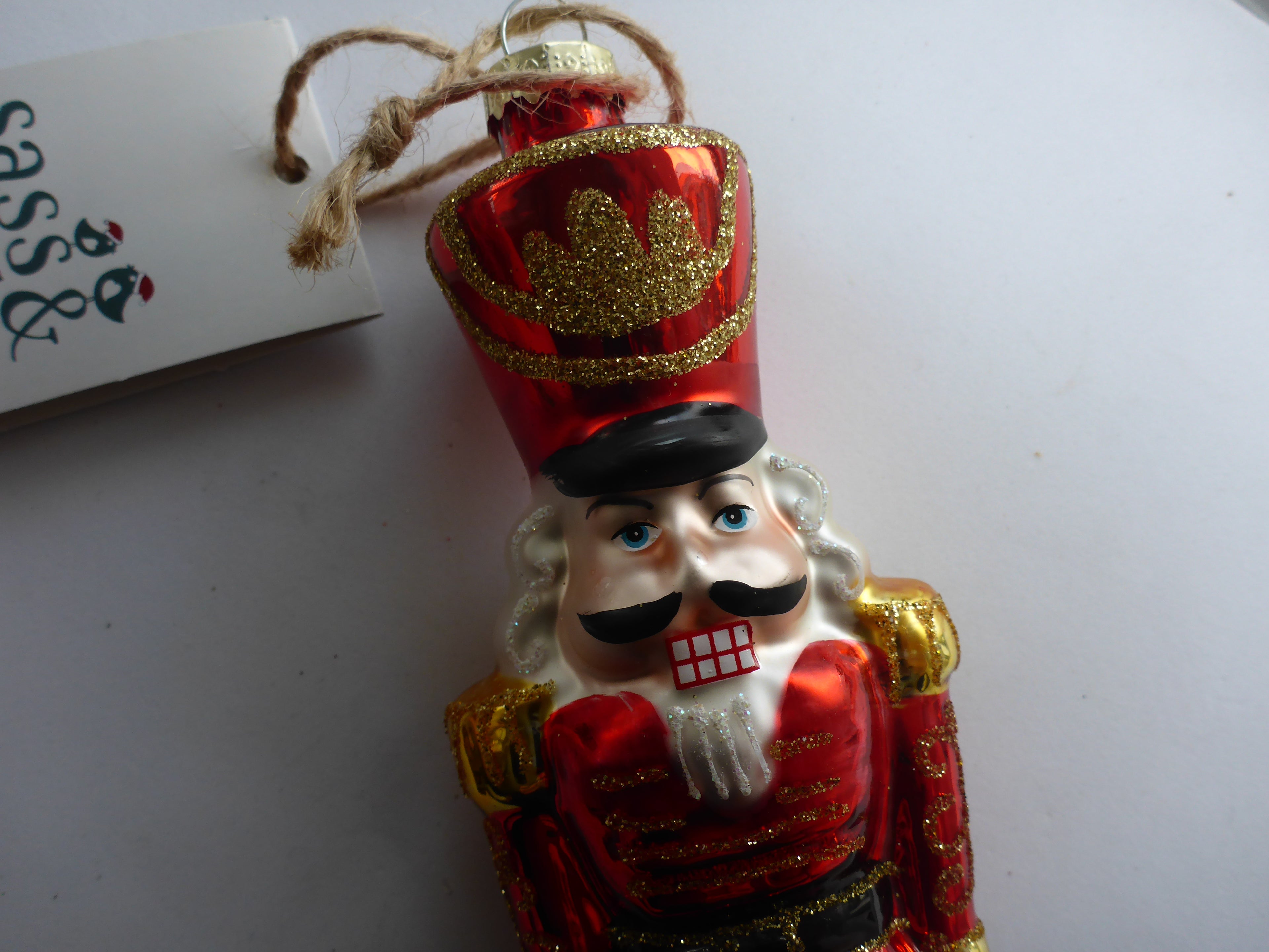 Sass & Belle 3D Glass Nutcracker Christmas Tree Bauble Decoration