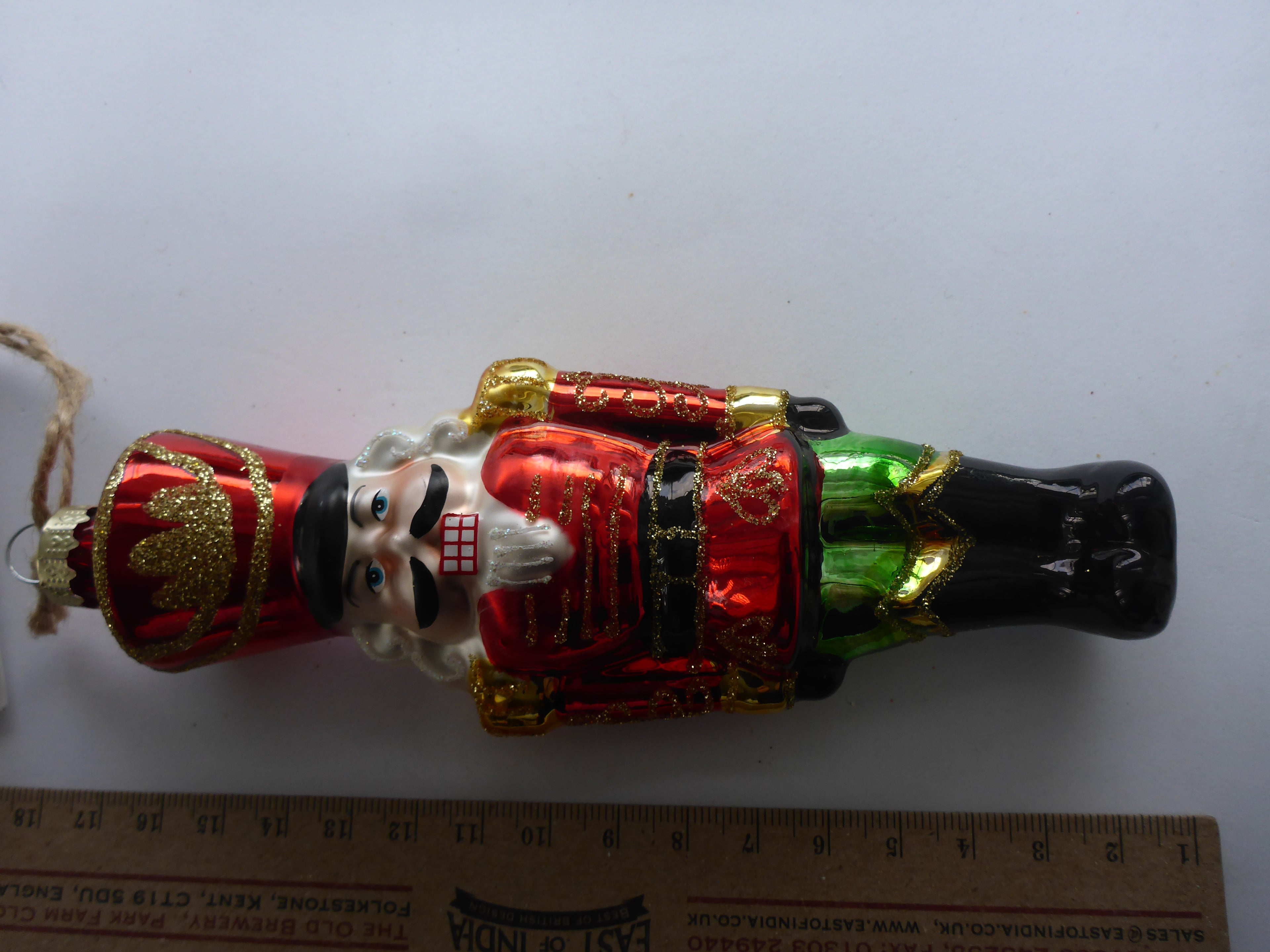 Sass & Belle 3D Glass Nutcracker Christmas Tree Bauble Decoration