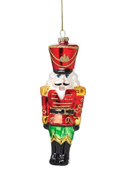 Sass & Belle 3D Glass Nutcracker Christmas Tree Bauble Decoration
