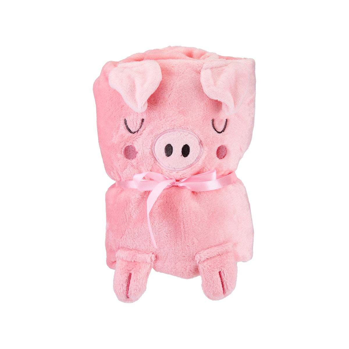 Sass & Belle Pink Pig Baby Blanket