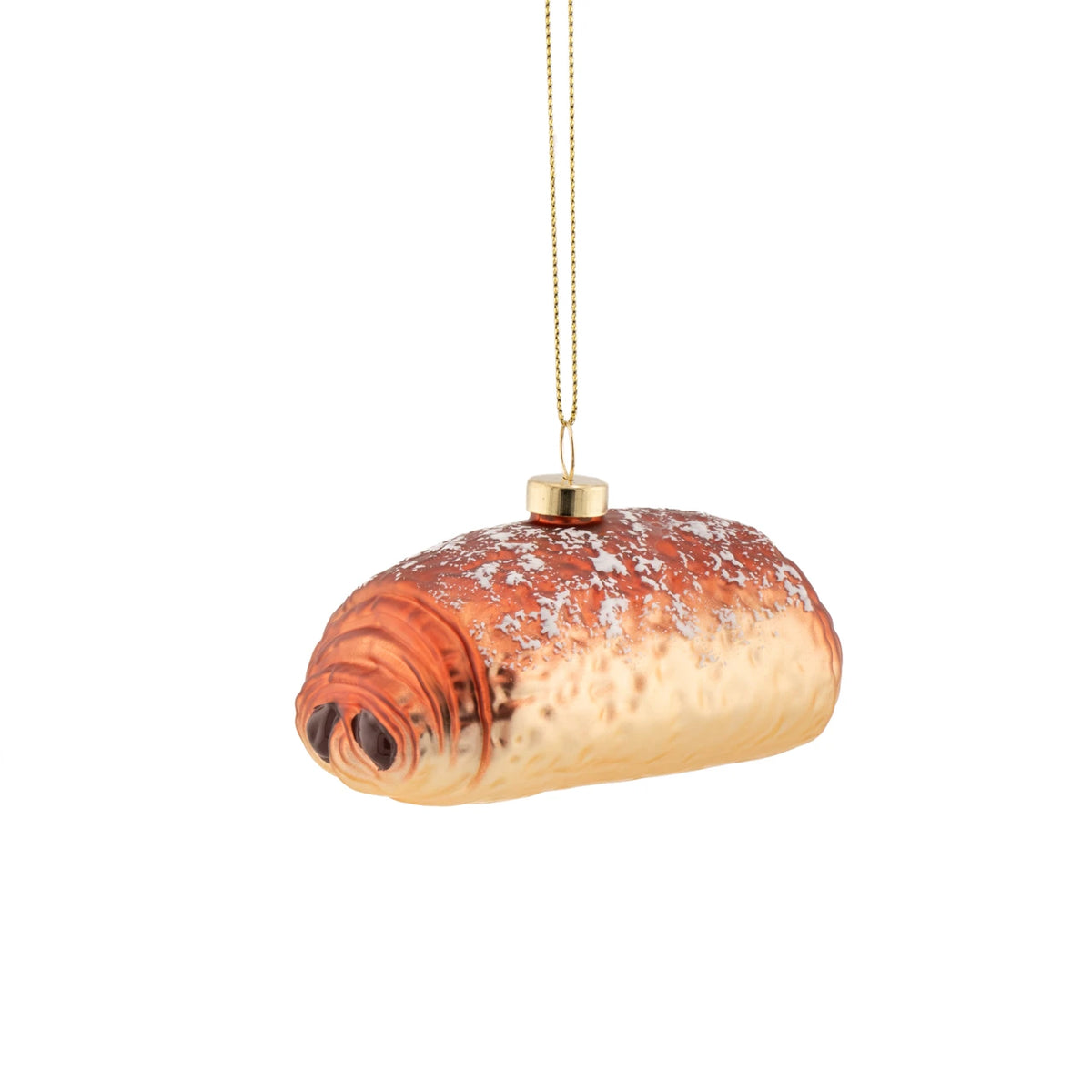 Sass & Belle Pain au Chocolat 3D Glass Christmas Bauble