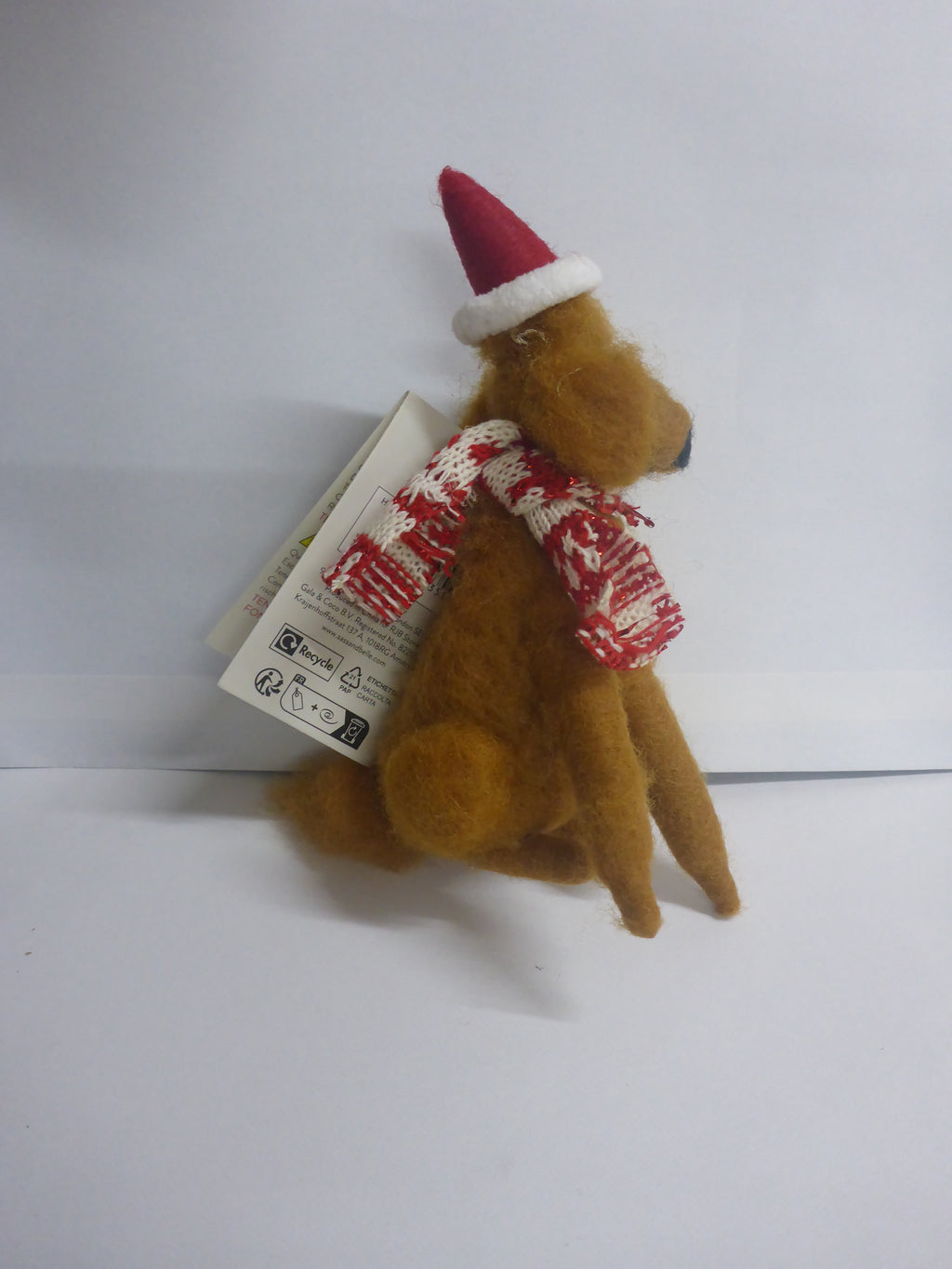 Sass & Belle Brown Poodle Felt Hanging Christmas Decoration