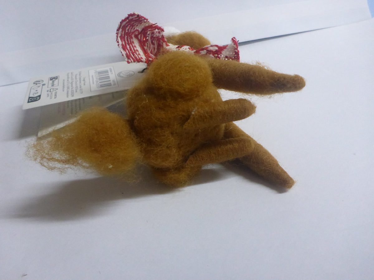 Sass & Belle Brown Poodle Felt Hanging Christmas Decoration