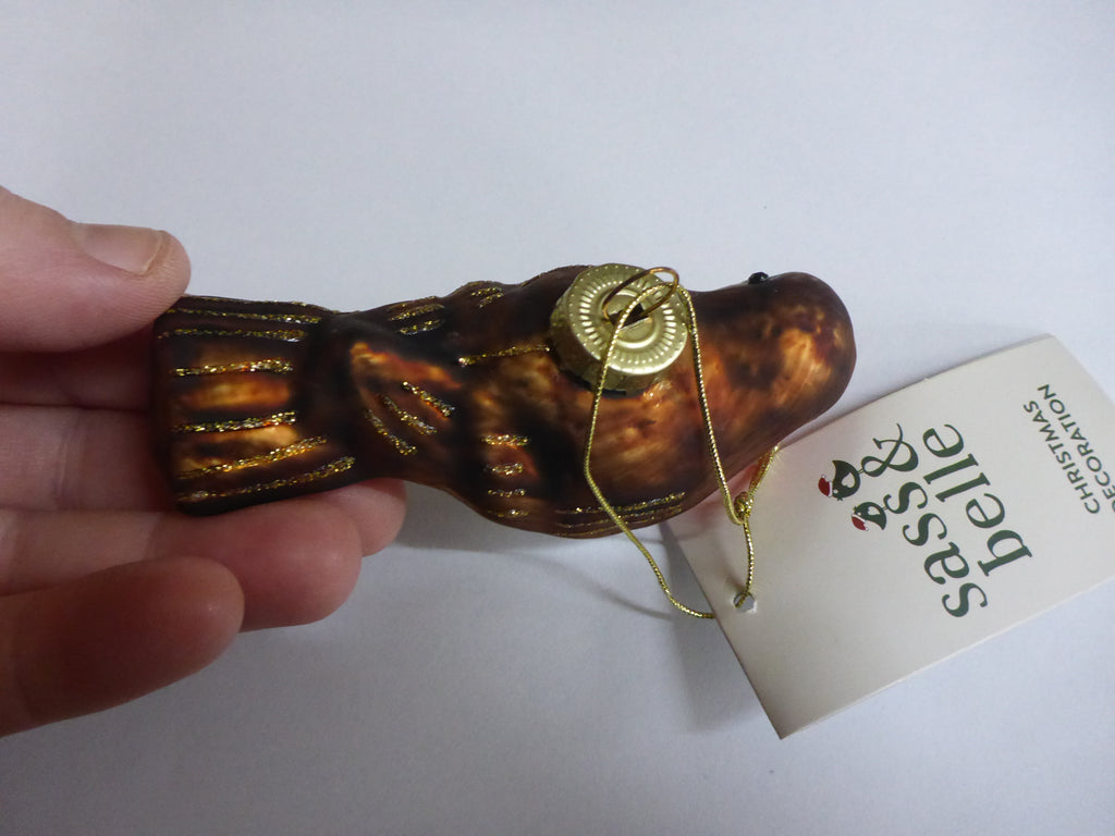 Sass & Belle Robin on Branch Shaped Christmas Bauble – Set of 2