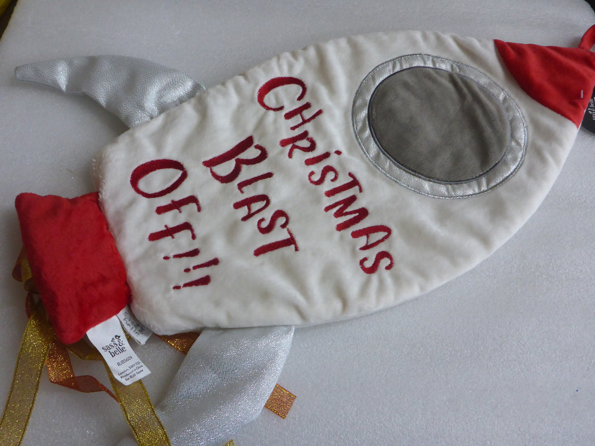 Sass & Belle Outer Space Rocket Christmas Stocking