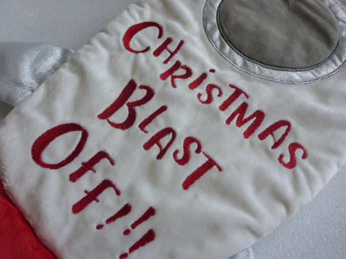 Sass & Belle Outer Space Rocket Christmas Stocking