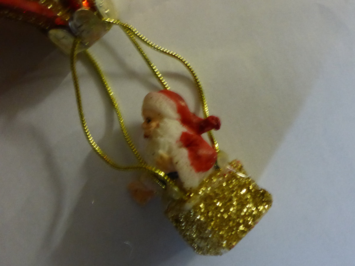Sass & Belle Santa Claus Hot Air Balloon Glass Bauble