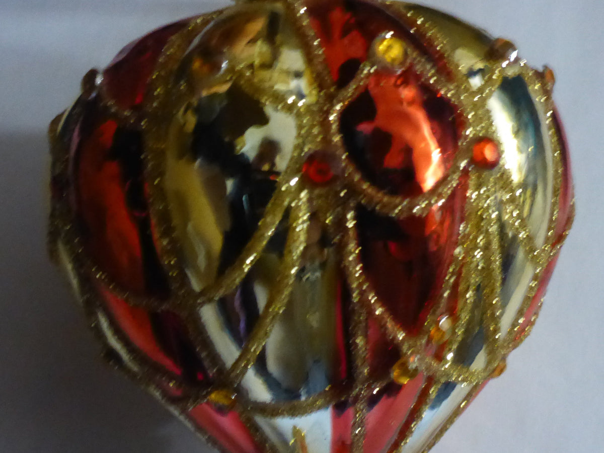 Sass & Belle Santa Claus Hot Air Balloon Glass Bauble