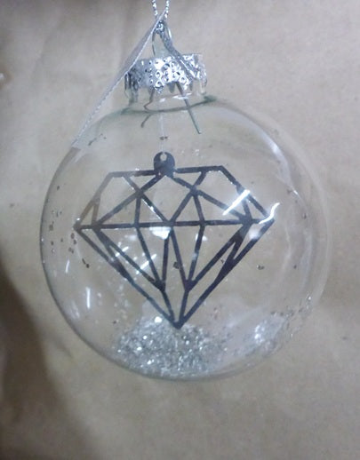 Sass & Belle Shine Bright Floating Diamond Christmas Baubles Set of 6