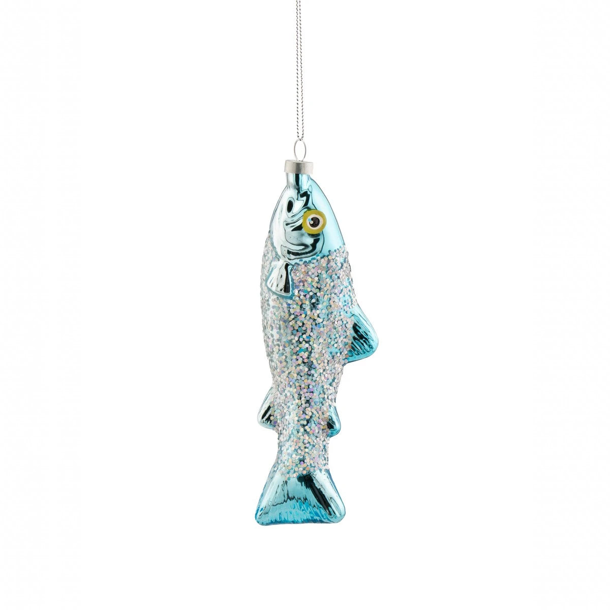 Sass & Belle 3D Glass Silver Sardine Christmas Tree Bauble