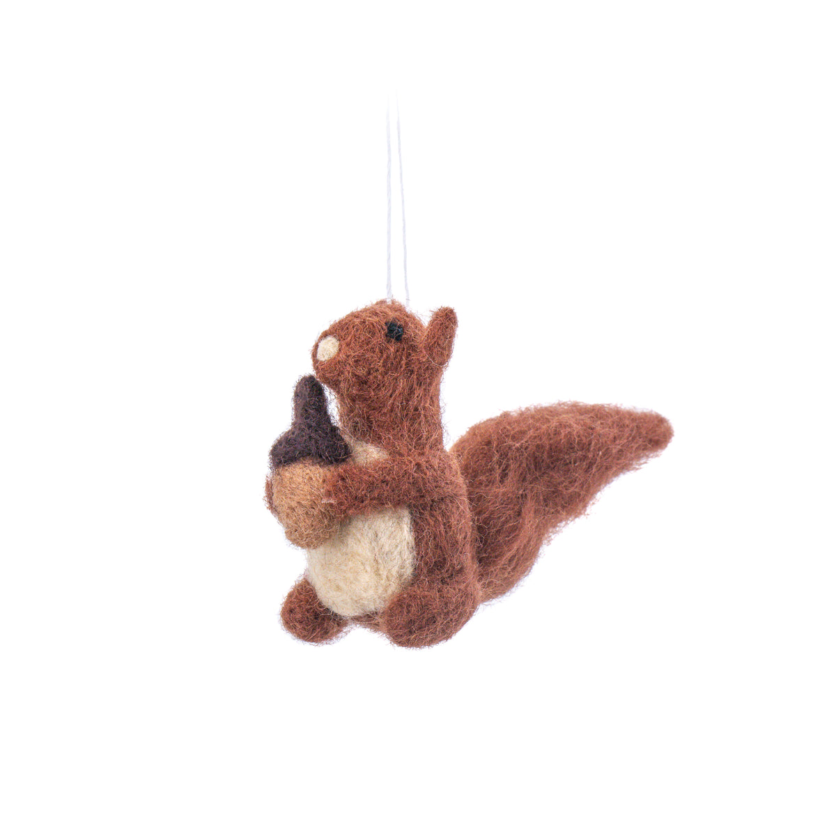 Sass & Belle Squirrel with Acorn Felt Hanging Christmas Tree Decoration