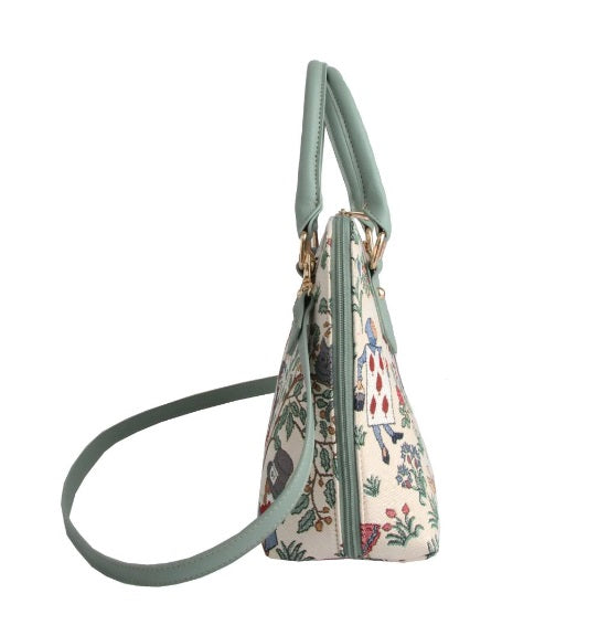 Signare Tapestry Convertible Grab & Shoulder Bag - Alice in Wonderland