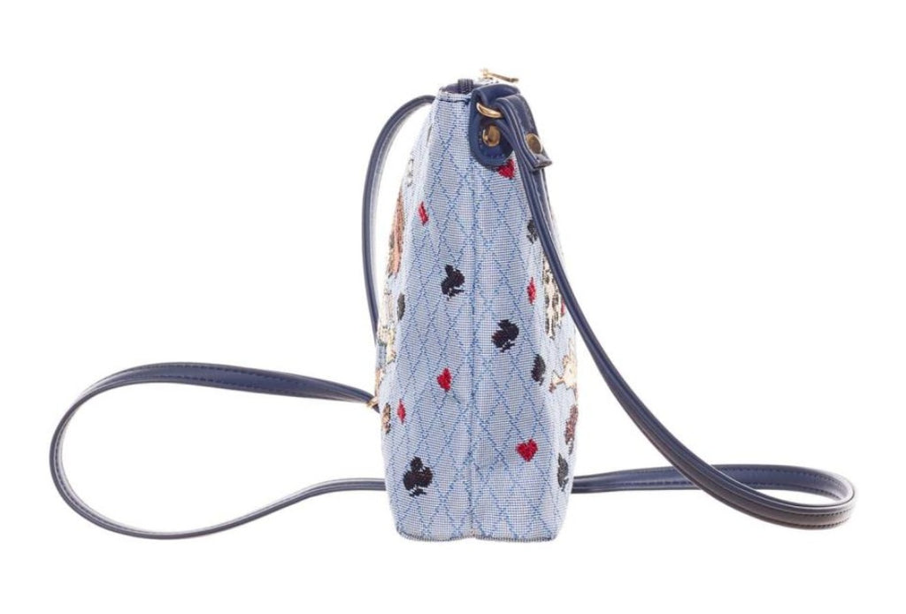 Signare Tapestry Alice in Wonderland 'Nothing But Cards' Crossbody Sling Bag