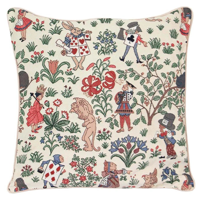 Signare Tapestry Throw Cushion Cover 45cm - Alice in Wonderland