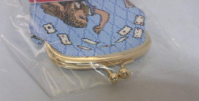 Signare Tapestry Clasp Top Soft Glasses Case - Alice in Wonderland Nothing But Cards
