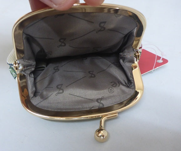 Signare Tapestry Clasp Top Soft Glasses Case - Alice in Wonderland Cream