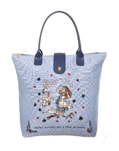 Signare Tapestry Foldaway Shopper Bag - Alice in Wonderland Nothing But Cards