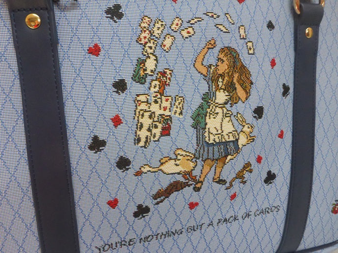Signare Tapestry Cabin Bag Alice in Wonderland 'Nothing But Cards' Design