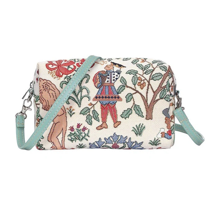 Signare Tapestry Alice in Wonderland Hip Crossbody Bag Cream