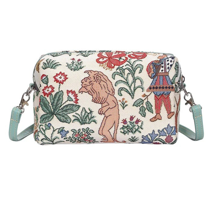 Signare Tapestry Alice in Wonderland Hip Crossbody Bag Cream
