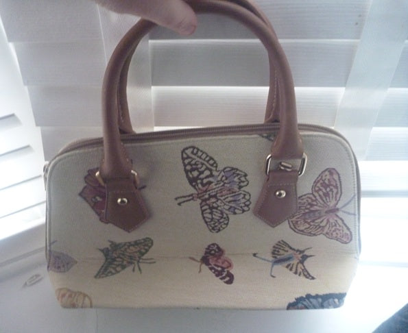 Signare Tapestry Convertible Grab & Shoulder Bag - Butterfly (Defect)