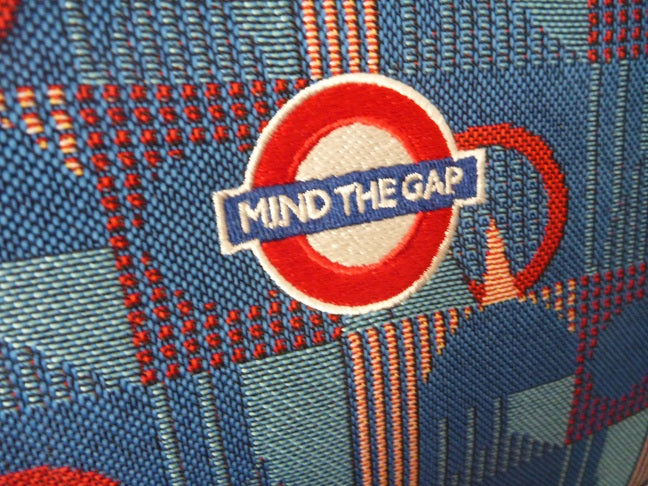 Signare Tapestry Camera Hip Cross Body Bag - TFL Piccadilly Moquette Mind the Gap