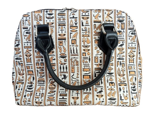 Signare Tapestry Convertible Grab & Shoulder Bag - Cartouche Egyptian Hieroglyphics