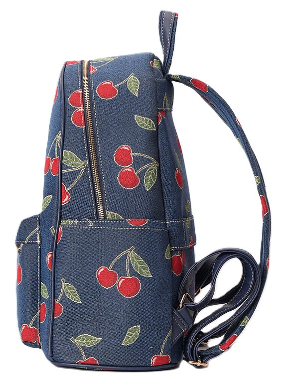 Signare London Tapestry Cherry Backpack & Daypack – Blue & Navy