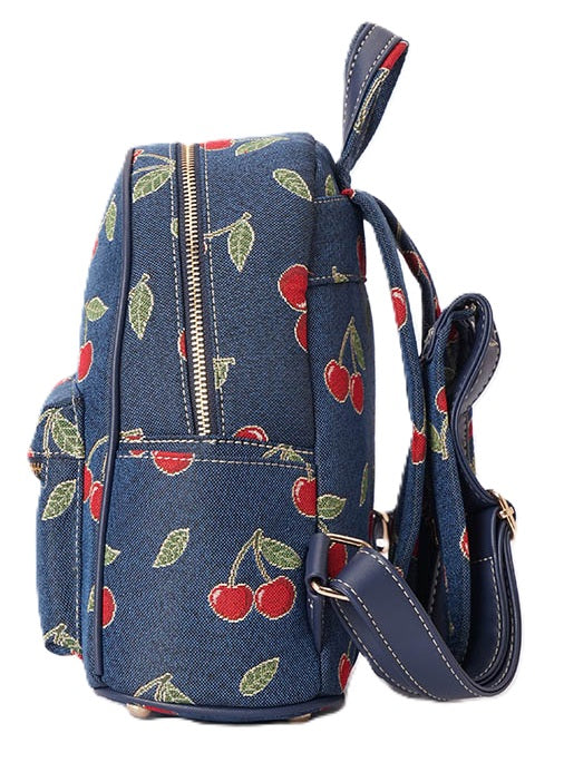 Signare London Tapestry Cherry Backpack & Daypack – Blue & Navy