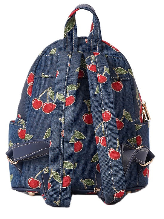 Signare London Tapestry Cherry Backpack & Daypack – Blue & Navy