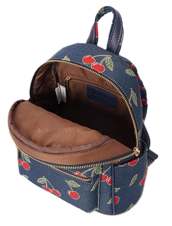 Signare London Tapestry Cherry Backpack & Daypack – Blue & Navy