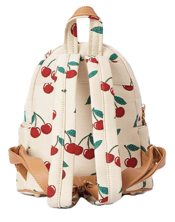 Signare London Tapestry Cherry Backpack & Daypack – Cream & Brown