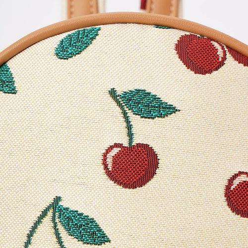 Signare London Tapestry Cherry Backpack & Daypack – Cream & Brown