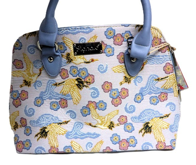 Signare Tapestry 2-in-1 Convertible Grab Bag | Japanese Crane Design