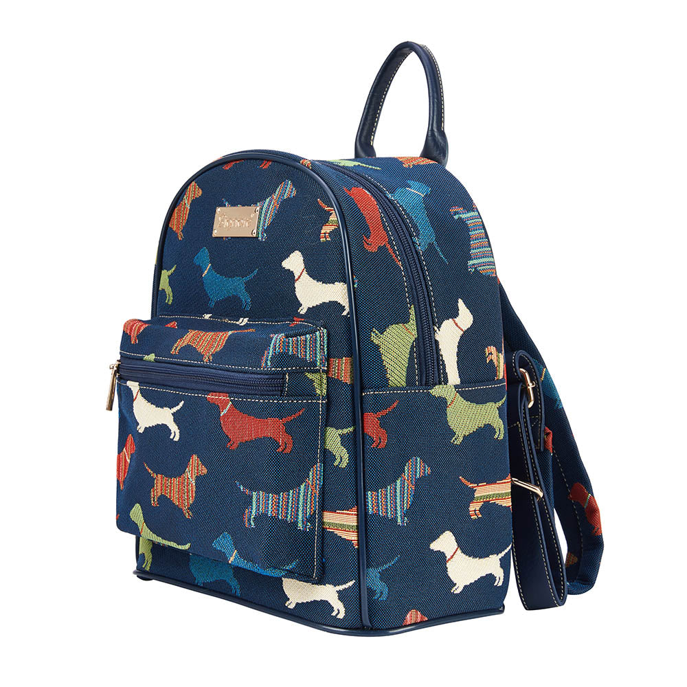 Signare Tapestry Dachshund Dog Daypack Backpack