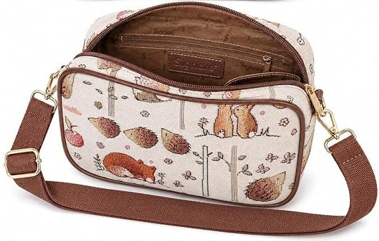 Signare Tapestry Camera Hip Cross Body Bag - Ginger Betty Woodland