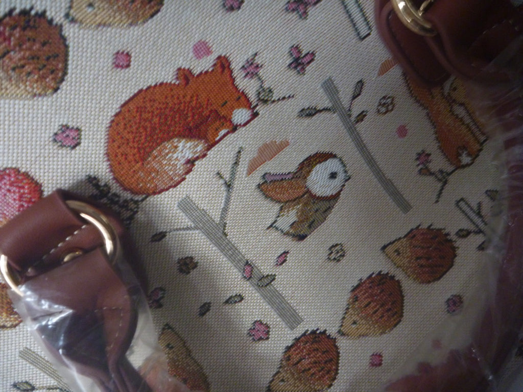 Signare Tapestry Convertible Grab & Shoulder Bag - Ginger Betty Woodland