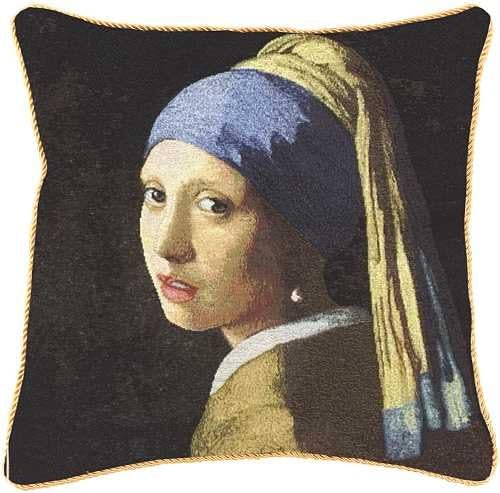 Signare Tapestry Cushion Cover 45cm - Johannes Vermeer Girl with a Pearl Earring