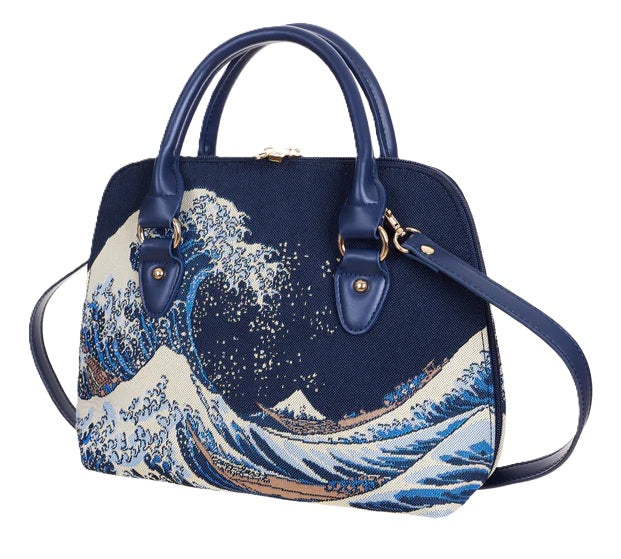 Signare Tapestry Convertible Grab & Shoulder Bag - The Great Wave